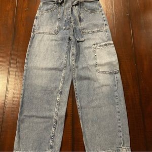 Mini Boden Tie Waist Cargo Trouser